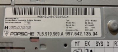 Porsche 911 997 Navigation Control Unit DVD 7L5.919.969.A 997.642.157.01 BE6648 — photo 2