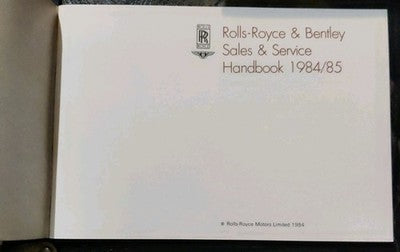 Rolls Royce Bentley Sales & Service Handbook 1984/85 Silver Spirit Spur Corniche — photo 2
