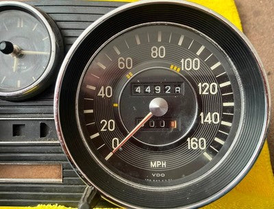 Mercedes W108 280SE 4.5 280SEL Dashboard Instrument Cluster Speedo 160MPH — photo 3