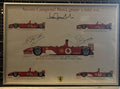 Rare Ferrari F1 1999-2003 World Champions Staff Presentation Poster Framed — photo 1