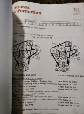 Rolls Royce / Bentley Spare Parts Information Catalogue Shadow Corniche Camargue — photo 4