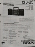 CFD-520 Portable Radio Cassette Stereo - Genuine Sony Service Repair Manual — photo 1