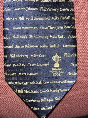 Rugby World Cup 2003 Player Name Neck Tie RWC — photo 2