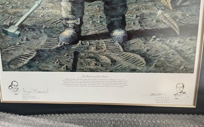 NASA Astronaut "Hammer & Feather" Galileo Print Signed Alan Bean Dave Scott — photo 3