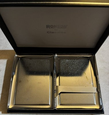 Ronson Classics Silver Chrome Cigarette Case Holder Boxed — photo 4
