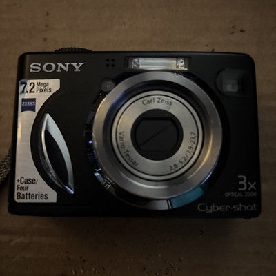 Sony Cybershot DSC-W17 Digital Camera 7.2MP Black Excellent Working Condition — photo 1