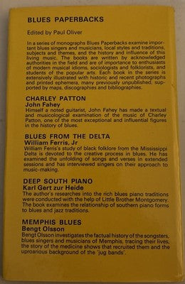Memphis Blues - Bengt Olsson - Paul Oliver Blues Series 1st Edition HARDBACK — photo 2