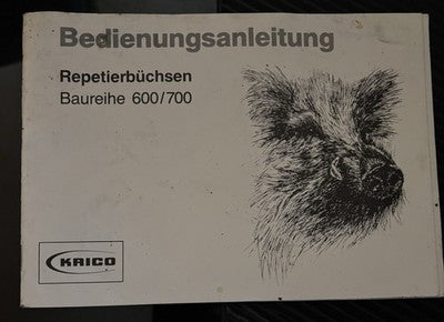 Krico 600 / 700 Series Rifle Instruction Manual Bedienungsanleitung User Guide — photo 1