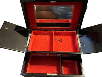 Vintage 1950s Aden Yemen Souvenir Musical Jewellery Box Mother of Pearl Inlay — photo 3