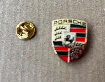 Vintage Enamel Porsche Logo Pin Badge — photo 1
