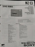 MZ-E3 Minidisc Player - Genuine Sony Service Repair Manual — photo 1