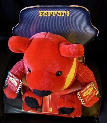 2000 Mattel Ferrari Rosso Electronic Teddy Bear F1 Action Toy Boxed — photo 2