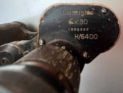 1940 German Military WWII Carl Zeiss Jena 6x30 Dienstglas H/6400 Binoculars WW2 — photo 6