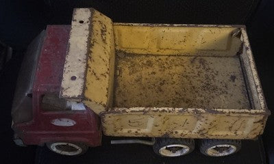 Vintage 1969-70s Tonka 2465 Gas Turbine Dump Truck Pressed Steel Red Yellow — photo 1