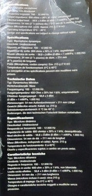 New Sony Dynamic Microphone F-V220 With Cable — photo 2