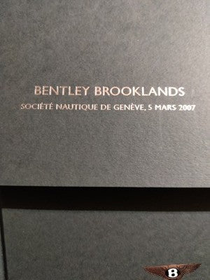 Bentley Brooklands Société Nautique de Genève 2007 Launch Brochure Pack — photo 5