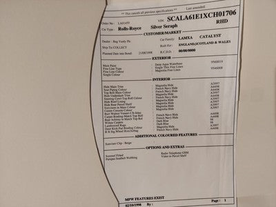 Rolls Royce Silver Seraph Delivery Pack Brochure Folder Binder Buildsheet — photo 6