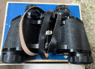 Pathescope Binocular 8x30 ZCF Binoculars Boxed Case Caps c1960s — photo 7