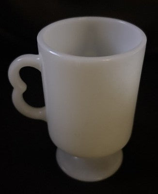 Vintage 1981 NASA Space Shuttle Columbia STS-1 Young Crippen Milk Glass Mug Cup — photo 3