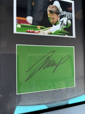 Judd TRUMP Signed Mounted & Framed Snooker Champion Photo & Cloth Display — photo 2