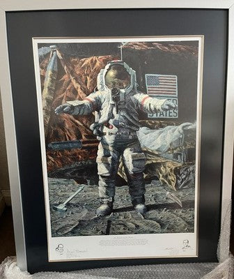 NASA Astronaut "Hammer & Feather" Galileo Print Signed Alan Bean Dave Scott — photo 2