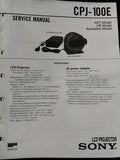 CPJ-100E LCD Projector - Genuine Sony Service Repair Manual — photo 1