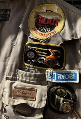 Vintage Fly Fishing Tournament Vest Jacket Gilet with Patches CAM-FIS JW Size L — photo 4