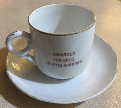Society of Miniature Rifle Clubs SMRC Award Teacup & Saucer Small Bore — photo 4