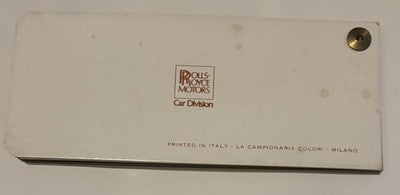 Rolls Royce Silver Shadow Bentley T1 Paint Colour Dealer Sample Swatch Book — photo 3
