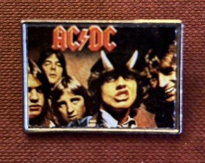 AC/DC Highway To Hell Vintage 1980s Metal Pin Badge Classic Rock Metal — photo 1