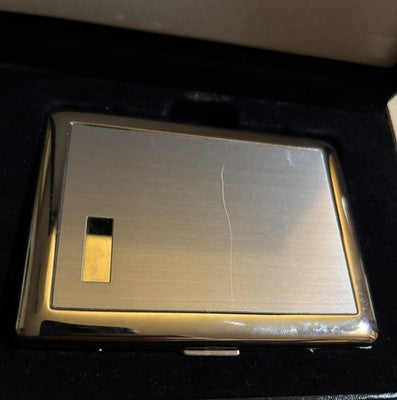 Ronson Classics Silver Chrome Cigarette Case Holder Boxed — photo 3