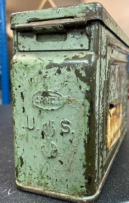 Vintage WWII US Military CANCO Cal .30 M1 Ammunition Box Steel Ammo Can — photo 3