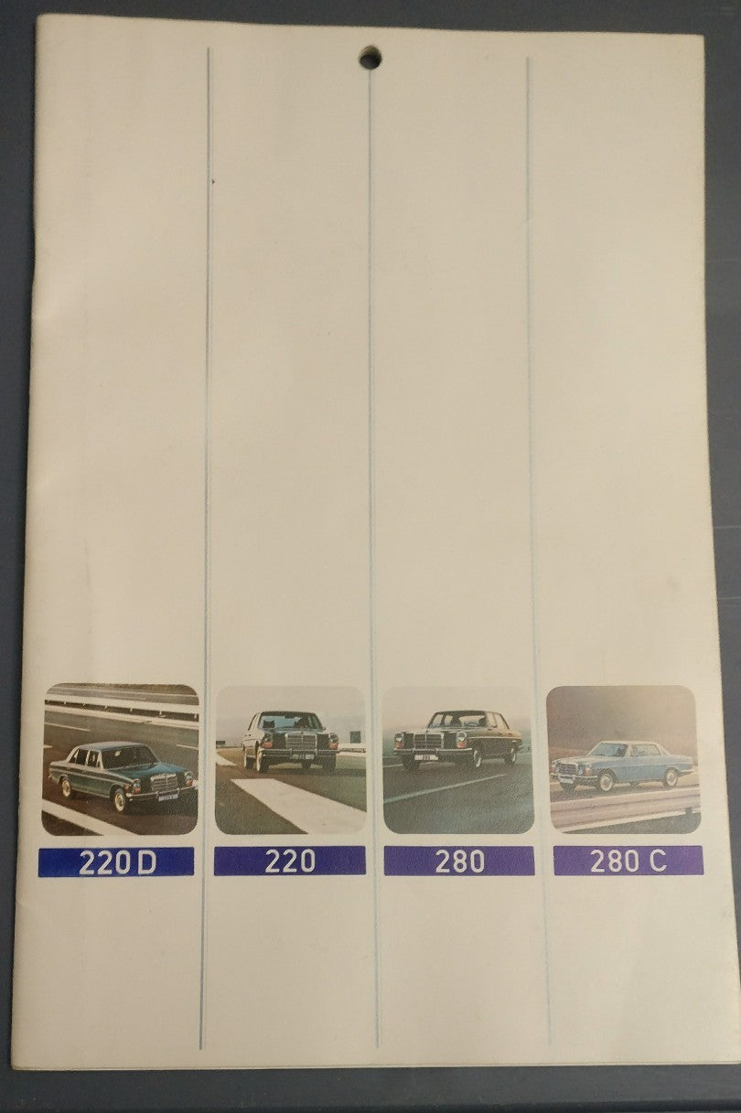 MERCEDES BENZ 200 220D 280 280C Car Sales Showroom Brochure 1972 W114 — photo 2