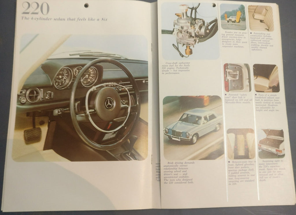 MERCEDES BENZ 200 220D 280 280C Car Sales Showroom Brochure 1972 W114 — photo 4