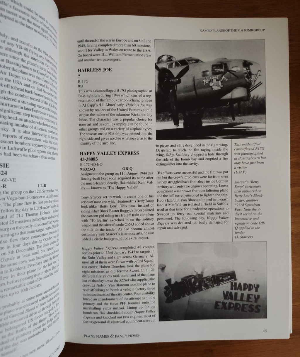Ray Bowden 'Plane Names & Fancy Noses: and The 91st Bomb Group (Heavy)' WW2 B17 — photo 2