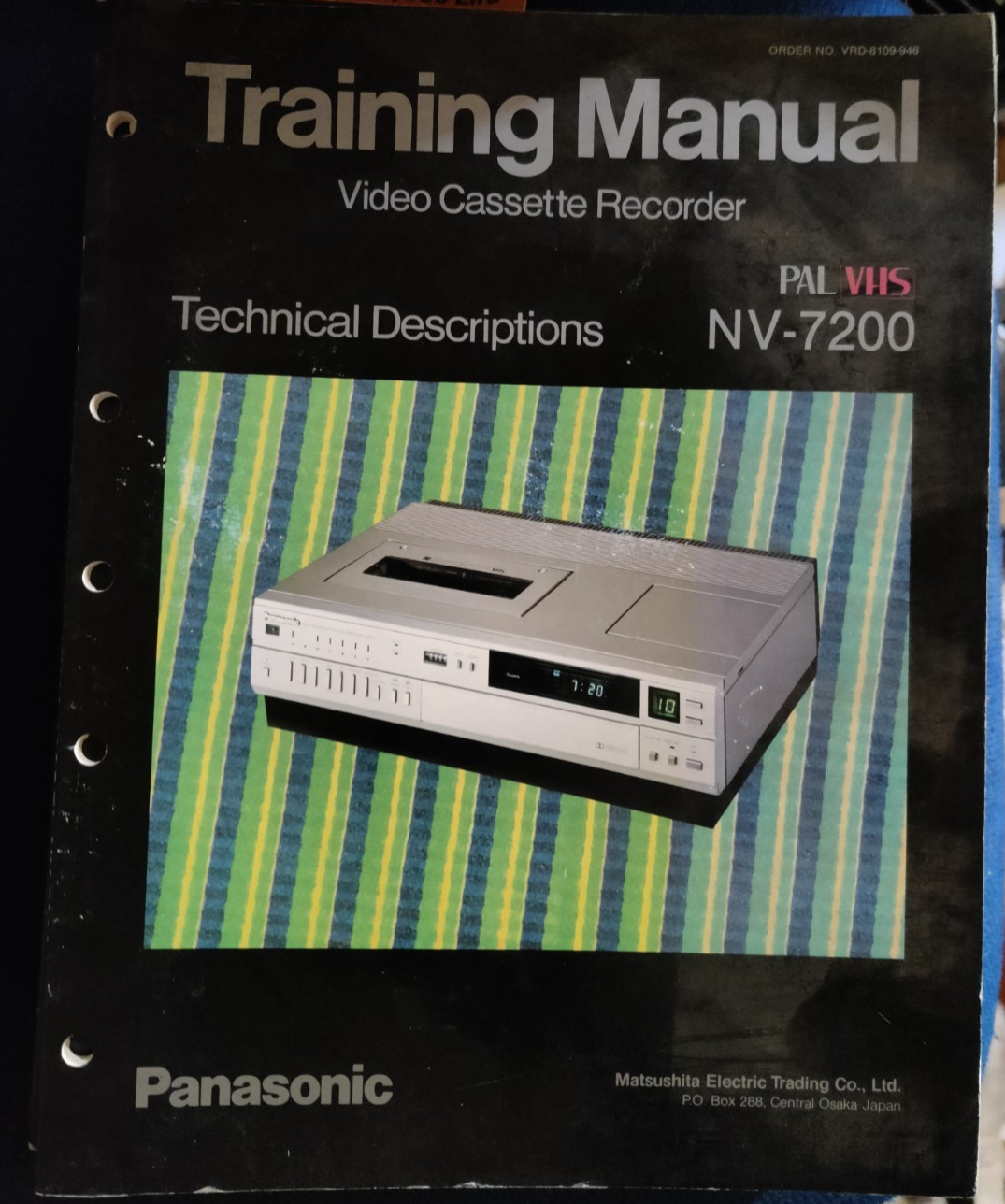NV-7200 VHS Player Genuine Panasonic Service Guide Instructions Repair Manual — photo 1