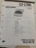 ICF-C780L Clock FM Radio - Genuine Sony Service Repair Manual — photo 1
