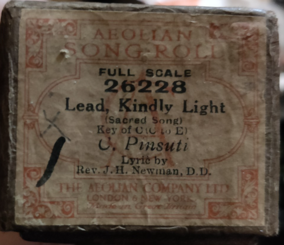 LEAD KINDLY LIGHT Sacred Song C PINSUTI - Player Piano / Pianola Roll — photo 1