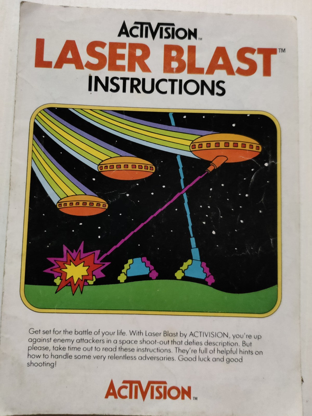 Laser Blast - Activision Atari 2600 Game Manual Instructions — photo 1