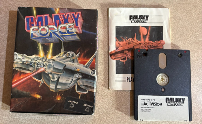 Amstrad CPC Galaxy Force Disk Disc Game, Box & Instructions — photo 1