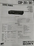 CDP-261/361 HiFi CD Player - Genuine Sony Service Repair Manual — photo 1