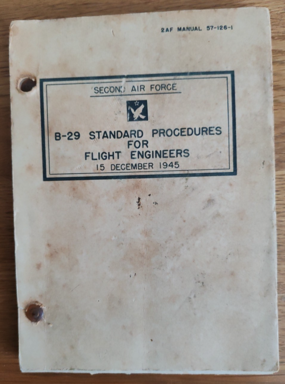 B29 Standard Procedures For Flight Engineers 1945 WW2 USAAF — photo 1