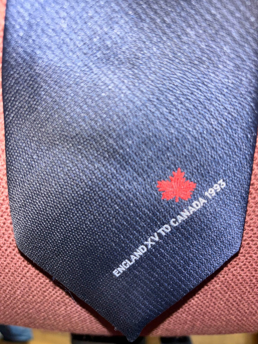 England XV to Canada Rugby Union Tour 1993 Rugby Neck Tie — photo 2