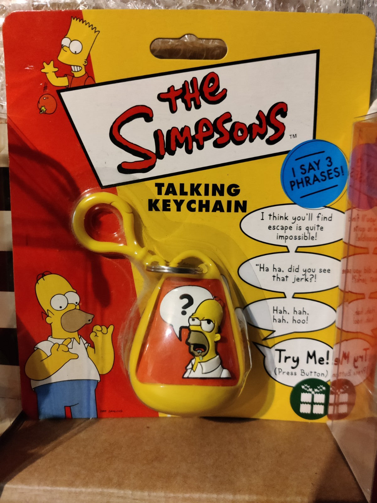 Job Lot The Simpsons Vintage Talking Keychain / 2 x Soap On A Rope Homer Duff — photo 2