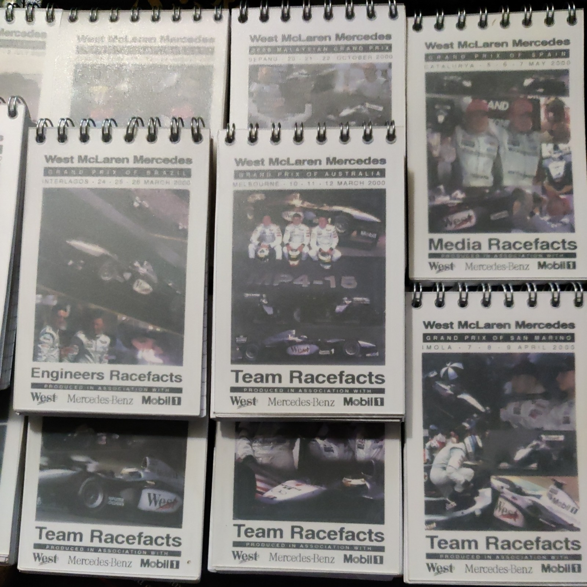 2000 West Mclaren Mercedes F1 Formula 1 Race Engineer/Team Issued Racefacts Note — photo 2