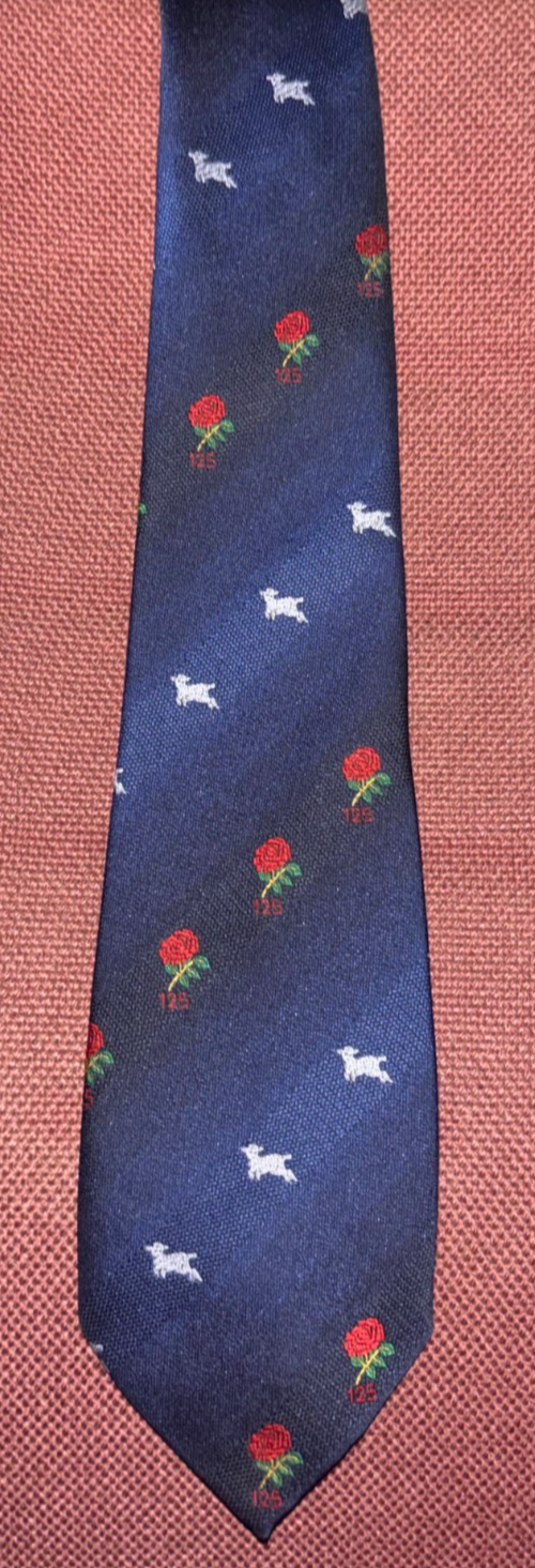 Vintage England RFU 125th Anniversary Rugby Tie Sheep Lamb Fleece — photo 2