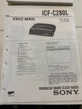 ICF-C280L Clock FM Radio - Genuine Sony Service Repair Manual — photo 1