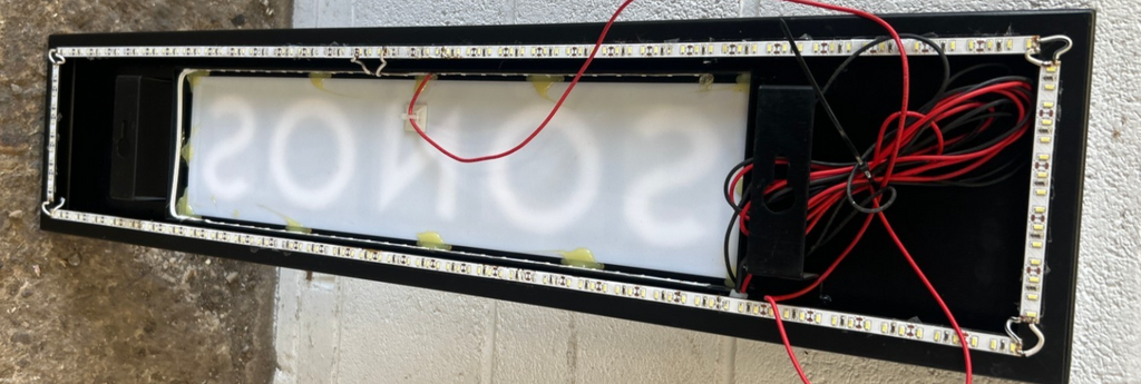 Illuminated LED Metal SONOS Audio Shop Sign - 85x20cm — photo 2