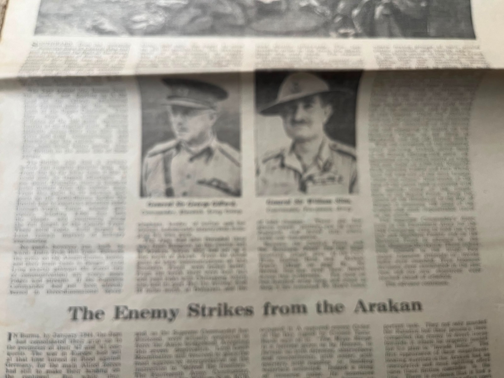 WW2 1945 SEAC Souvenir Burma Front Newspaper Map Orde Wingate Slim Mountbatten — photo 5