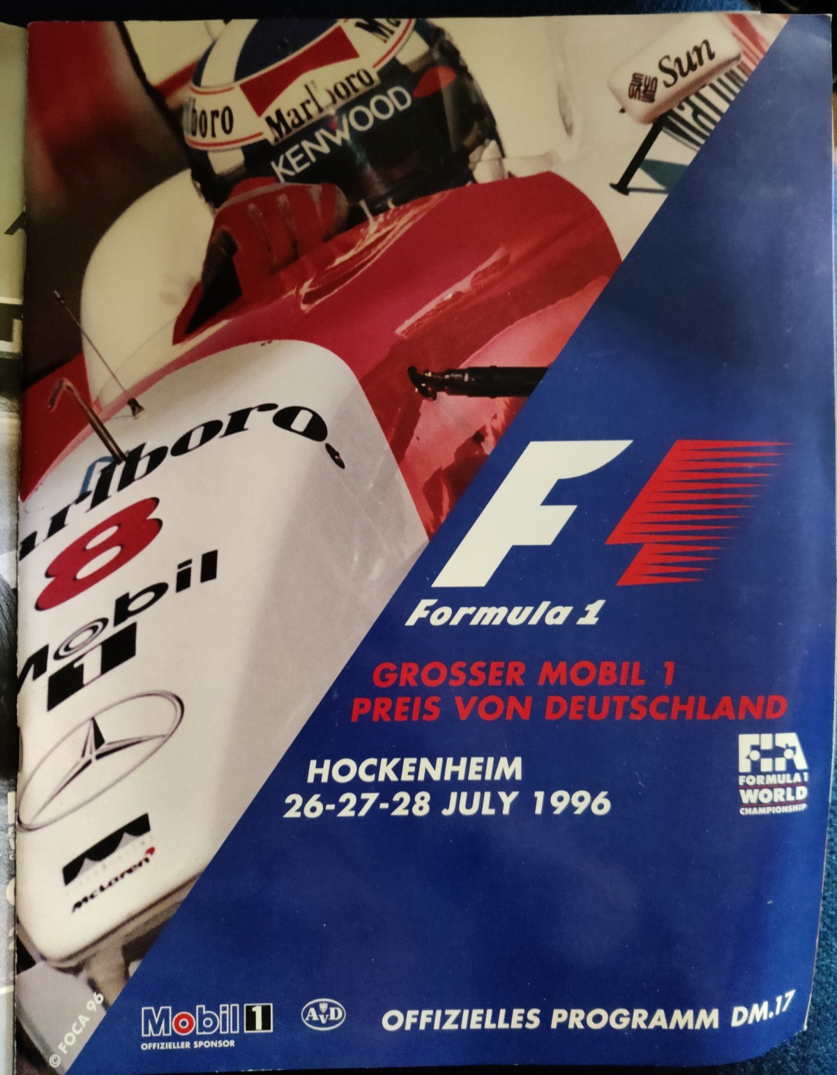 1996 German Grand Prix Hockenheim - OFFICIAL F1  FORMULA 1 RACE PROGRAMME — photo 1